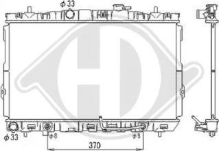 Diederichs DCM3670 - Радиатор, охлаждение двигателя autospares.lv