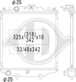 Diederichs DCM3069 - Радиатор, охлаждение двигателя autospares.lv