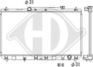 Diederichs DCM3199 - Радиатор, охлаждение двигателя autospares.lv