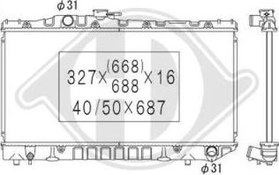 Diederichs DCM3136 - Радиатор, охлаждение двигателя autospares.lv