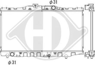 Diederichs DCM3133 - Радиатор, охлаждение двигателя autospares.lv