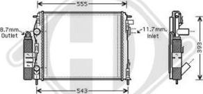 Diederichs DCM3841 - Радиатор, охлаждение двигателя autospares.lv