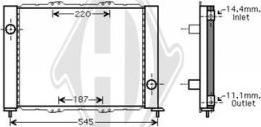 Diederichs DCM3843 - Радиатор, охлаждение двигателя autospares.lv