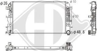 Diederichs DCM3870 - Радиатор, охлаждение двигателя autospares.lv