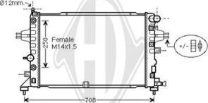 Diederichs DCM3877 - Радиатор, охлаждение двигателя autospares.lv