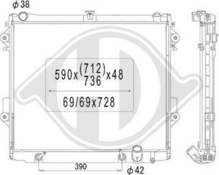 Diederichs DCM3320 - Радиатор, охлаждение двигателя autospares.lv