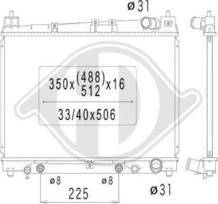 Diederichs DCM3214 - Радиатор, охлаждение двигателя autospares.lv