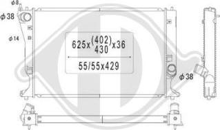 Diederichs DCM3286 - Радиатор, охлаждение двигателя autospares.lv