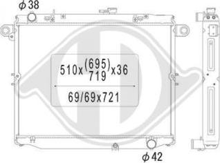 Diederichs DCM3282 - Радиатор, охлаждение двигателя autospares.lv