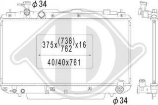 Diederichs DCM3229 - Радиатор, охлаждение двигателя autospares.lv