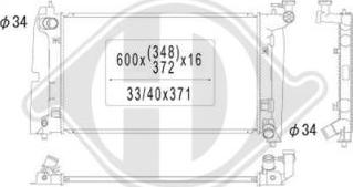 Diederichs DCM3220 - Радиатор, охлаждение двигателя autospares.lv