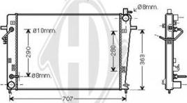 Diederichs DCM3704 - Радиатор, охлаждение двигателя autospares.lv