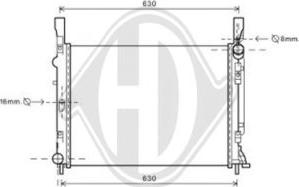 Diederichs DCM2960 - Радиатор, охлаждение двигателя autospares.lv