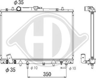 Diederichs DCM2497 - Радиатор, охлаждение двигателя autospares.lv