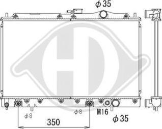 Diederichs DCM2450 - Радиатор, охлаждение двигателя autospares.lv