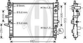 Diederichs DCM2400 - Радиатор, охлаждение двигателя autospares.lv