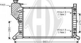 Diederichs DCM2408 - Радиатор, охлаждение двигателя autospares.lv