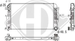 Diederichs DCM2419 - Радиатор, охлаждение двигателя autospares.lv