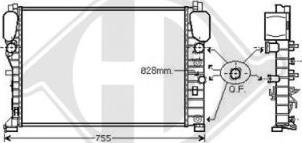 Diederichs DCM2416 - Радиатор, охлаждение двигателя autospares.lv