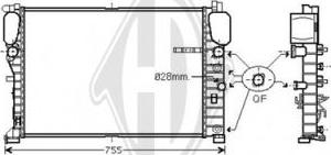 Diederichs DCM2425 - Радиатор, охлаждение двигателя autospares.lv