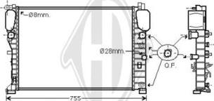 Diederichs DCM2421 - Радиатор, охлаждение двигателя autospares.lv