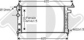 Diederichs DCM2596 - Радиатор, охлаждение двигателя autospares.lv