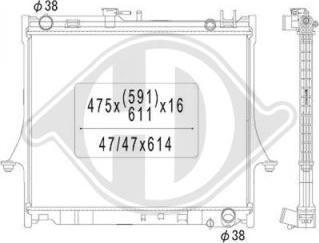 Diederichs DCM2548 - Радиатор, охлаждение двигателя autospares.lv