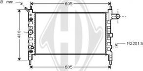 Diederichs DCM2554 - Радиатор, охлаждение двигателя autospares.lv