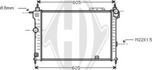 Diederichs DCM2556 - Радиатор, охлаждение двигателя autospares.lv