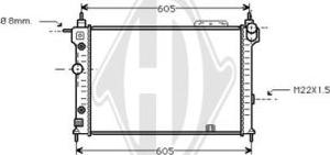 Diederichs DCM2557 - Радиатор, охлаждение двигателя autospares.lv