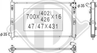 Diederichs DCM2532 - Радиатор, охлаждение двигателя autospares.lv