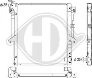 Diederichs DCM2529 - Радиатор, охлаждение двигателя autospares.lv