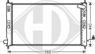 Diederichs DCM2527 - Радиатор, охлаждение двигателя autospares.lv