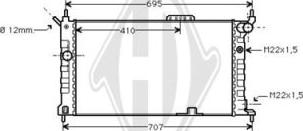 Diederichs DCM2575 - Радиатор, охлаждение двигателя autospares.lv