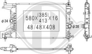 Diederichs DCM2694 - Радиатор, охлаждение двигателя autospares.lv