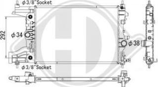 Diederichs DCM2696 - Радиатор, охлаждение двигателя autospares.lv