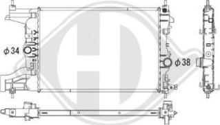 Diederichs DCM2697 - Радиатор, охлаждение двигателя autospares.lv