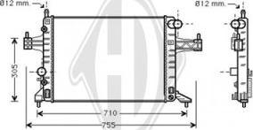 Diederichs DCM2644 - Радиатор, охлаждение двигателя autospares.lv