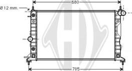 Diederichs DCM2646 - Радиатор, охлаждение двигателя autospares.lv