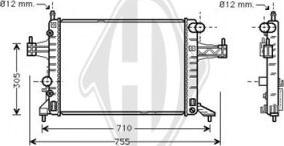 Diederichs DCM2641 - Радиатор, охлаждение двигателя autospares.lv