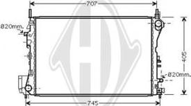 Diederichs DCM2668 - Радиатор, охлаждение двигателя autospares.lv