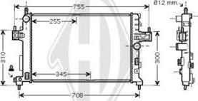 Diederichs DCM2663 - Радиатор, охлаждение двигателя autospares.lv