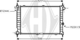 Diederichs DCM2608 - Радиатор, охлаждение двигателя autospares.lv