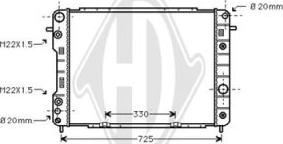 Diederichs DCM2603 - Радиатор, охлаждение двигателя autospares.lv