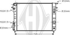 Diederichs DCM2602 - Радиатор, охлаждение двигателя autospares.lv