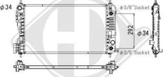 Diederichs DCM2612 - Радиатор, охлаждение двигателя autospares.lv