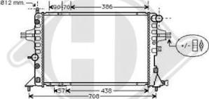 Diederichs DCM2624 - Радиатор, охлаждение двигателя autospares.lv