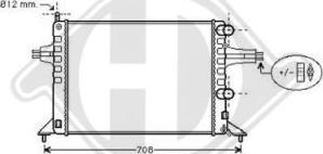 Diederichs DCM2628 - Радиатор, охлаждение двигателя autospares.lv