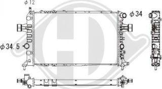 Diederichs DCM2623 - Радиатор, охлаждение двигателя autospares.lv