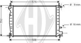 Diederichs DCM2054 - Радиатор, охлаждение двигателя autospares.lv